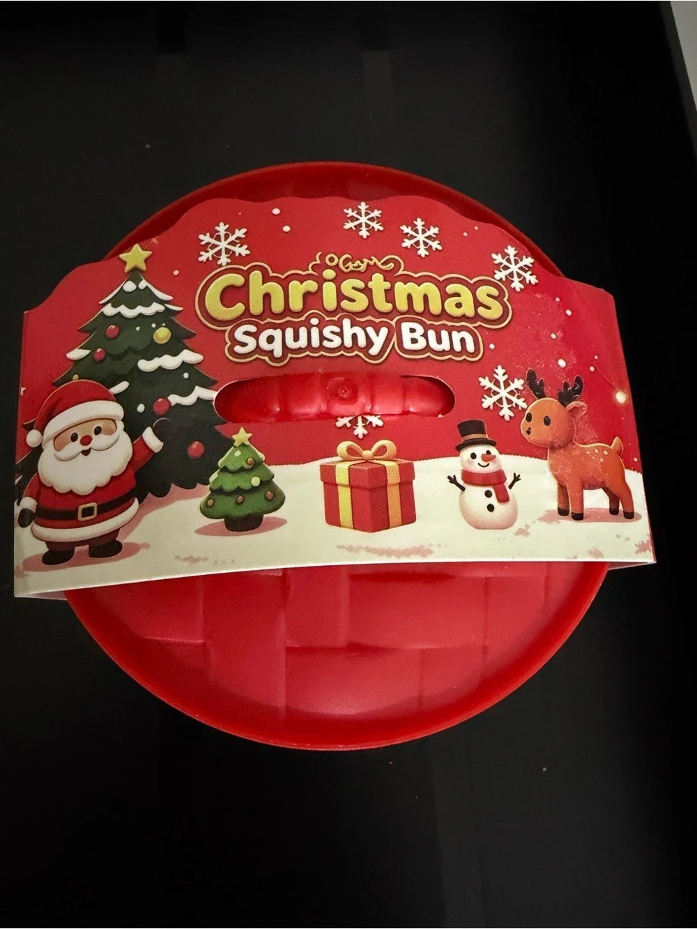 Christmas Squishy Bun Dumpling Ball NWT - Sparkle Snow Bunny